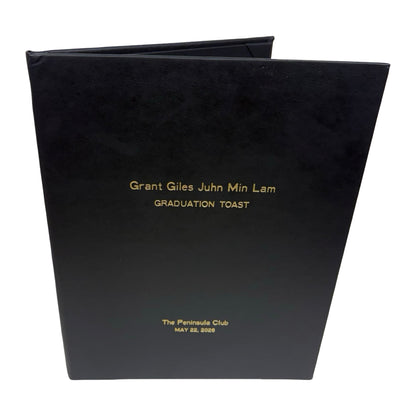 GIFT: GGJML | Custom Certificate Holder | Black Bonded Leather | Double Sided