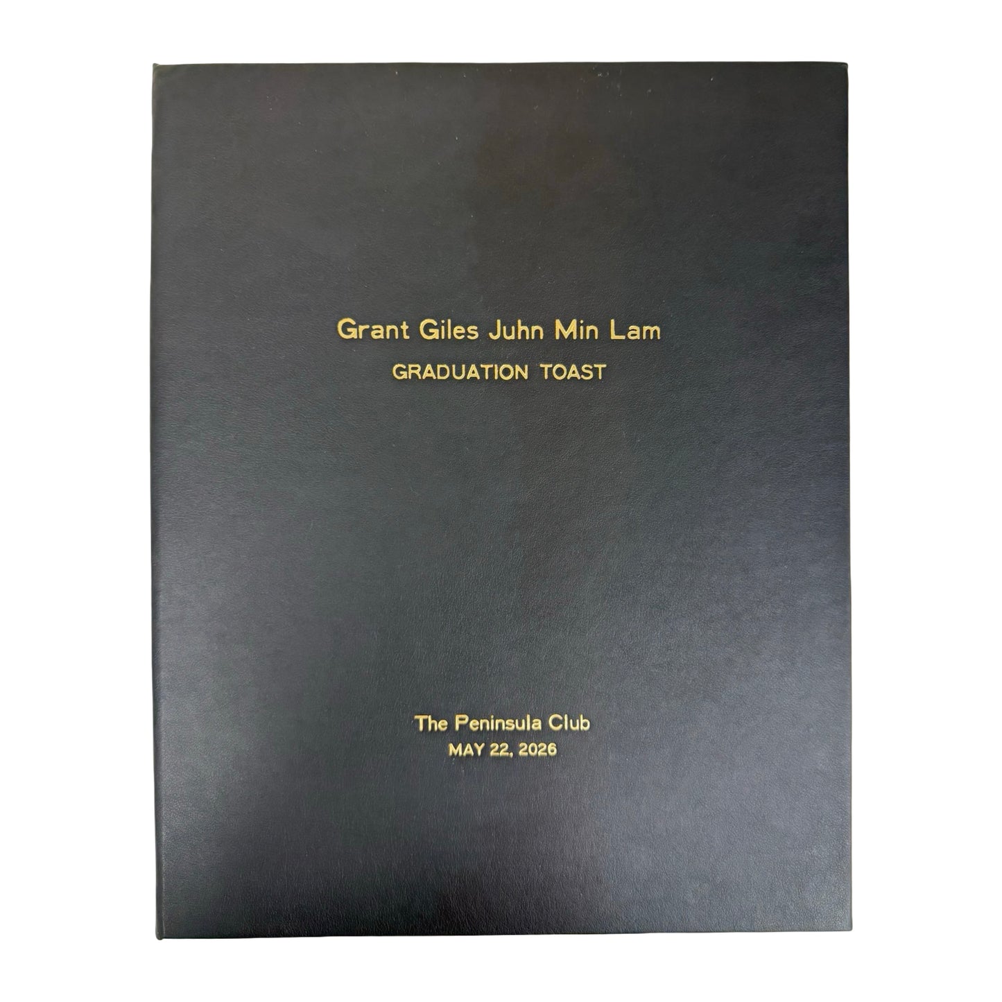 GIFT: GGJML | Custom Certificate Holder | Black Bonded Leather | Double Sided