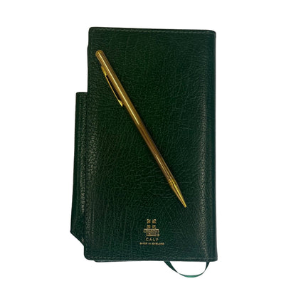 Leather Cover with Removable Notes and Gilt Pencil | 6x3" | Embossed Calf | Charing Cross | N63RCP