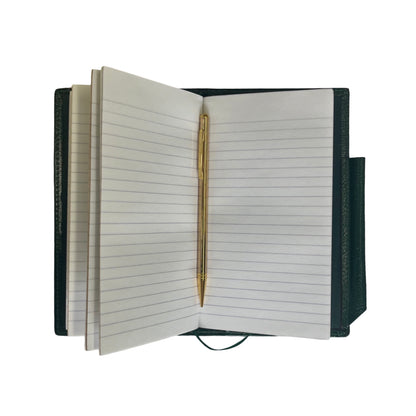 Leather Cover with Removable Notes and Gilt Pencil | 6x3" | Embossed Calf | Charing Cross | N63RCP