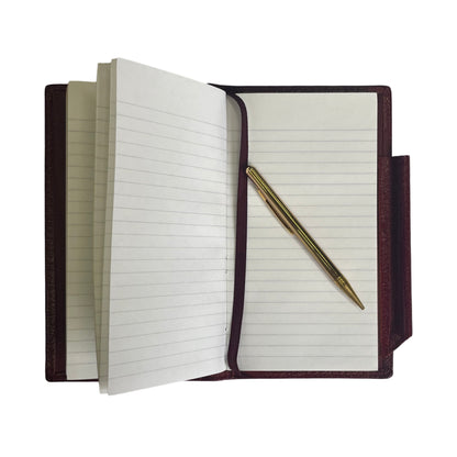 Leather Cover with Removable Notes and Gilt Pencil | 6x3" | Embossed Calf | Charing Cross | N63RCP