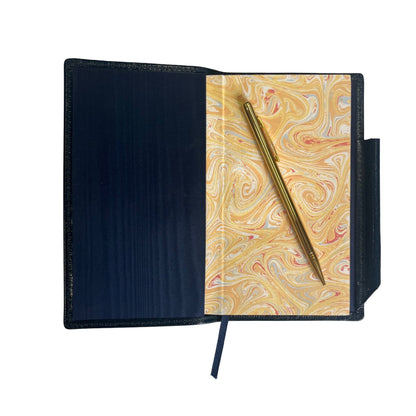 Leather Cover with Removable Notes and Gilt Pencil | 6x3" | Embossed Calf | Charing Cross | N63RCP