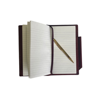 Leather Cover with Removable Notes and Gilt Pencil | 6x3" | Embossed Calf | Charing Cross | N63RCP