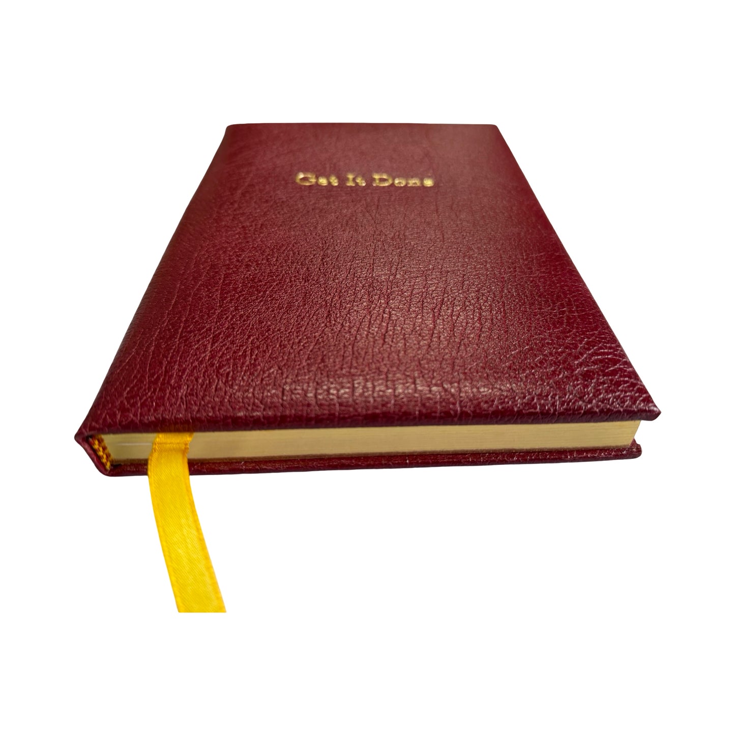 Get It Done Leather Notebook | Buffalo Calf Embossed | Hardcover Book | 7 by 4.5 Inches | Lined Pages (Copy)