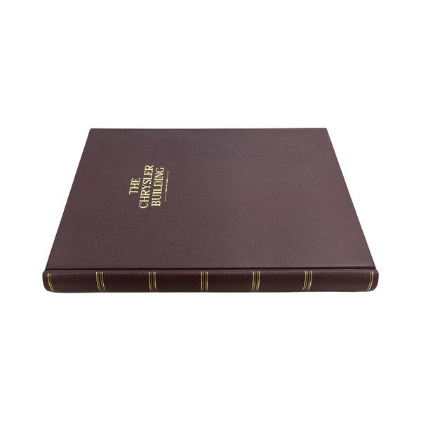 Bespoke "Chrysler Building" Bookbinding Project | Leather Binding with Special Message