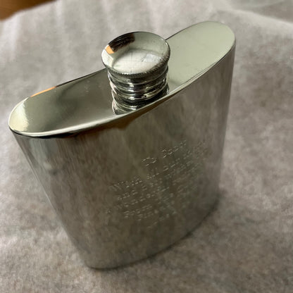 CoStar Retirement Gift | Solid Pewter Hip Flask | Hand Made in England | Engraved | Gift Wrap