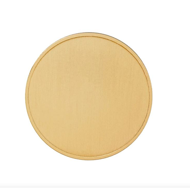 Engraved Coin | Solid Brass Engraved Disk Coin | 2.5 inch diameter