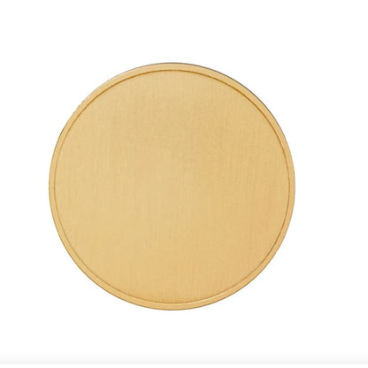 Engraved Coin | Solid Brass Engraved Disk Coin | 2.5 inch diameter