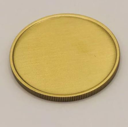 Engraved Coin | Solid Brass Engraved Disk Coin | 2.5 inch diameter