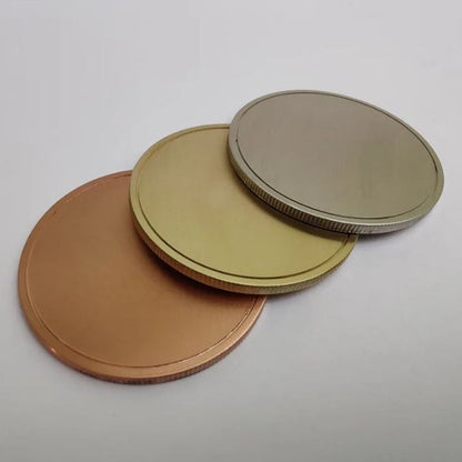 Engraved Coin | Solid Brass Engraved Disk Coin | 2 inch diameter