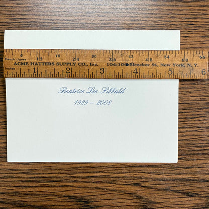 Condolence Acknowledgement Informal Notes | Beatrice Lee Sibbald