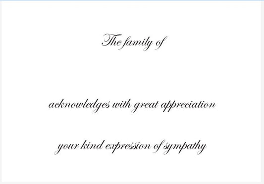 Condolence Acknowledgement Informal Notes | Sample Proofs