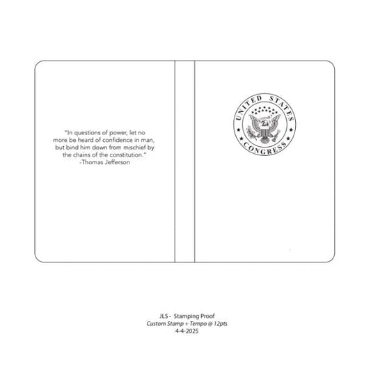 Constitution Book II | Custom Leather Constitution Gift Book  | 5 by 7"  | Hand Bound