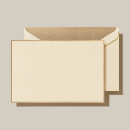 Crane & Co. Stationery | Bordered Correspondence Card with Engraved Name | Envelope with Lining | Envelope Engraved with return address on flap | DEPOSIT ONLY