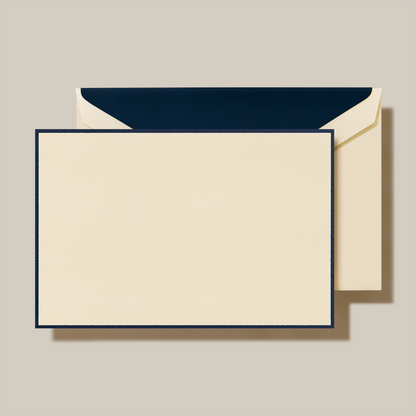 Crane & Co. Stationery | Bordered Correspondence Card with Engraved Name | Envelope with Lining | Envelope Engraved with return address on flap | DEPOSIT ONLY