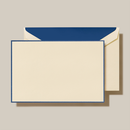 Crane & Co. Stationery | Bordered Correspondence Card with Engraved Name | Envelope with Lining | Envelope Engraved with return address on flap | DEPOSIT ONLY