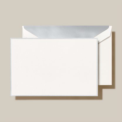 Crane & Co. Stationery | Bordered Correspondence Card with Engraved Name | Envelope with Lining | Envelope Engraved with return address on flap | DEPOSIT ONLY