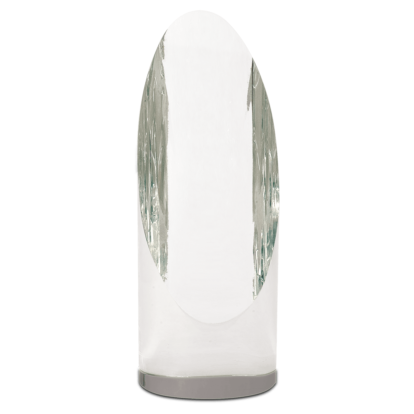 Crystal Cylinder Oval | Crystal Award Etched | 6.5 and 7.5 inch Height