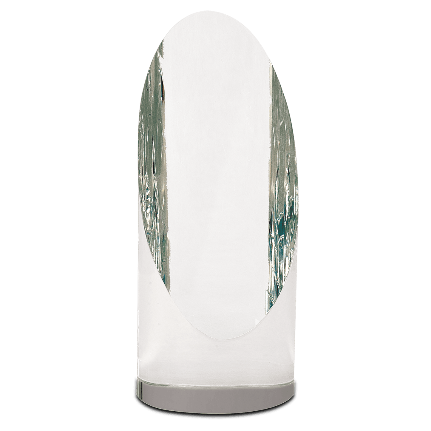 Crystal Cylinder Oval | Crystal Award Etched | 6.5 and 7.5 inch Height