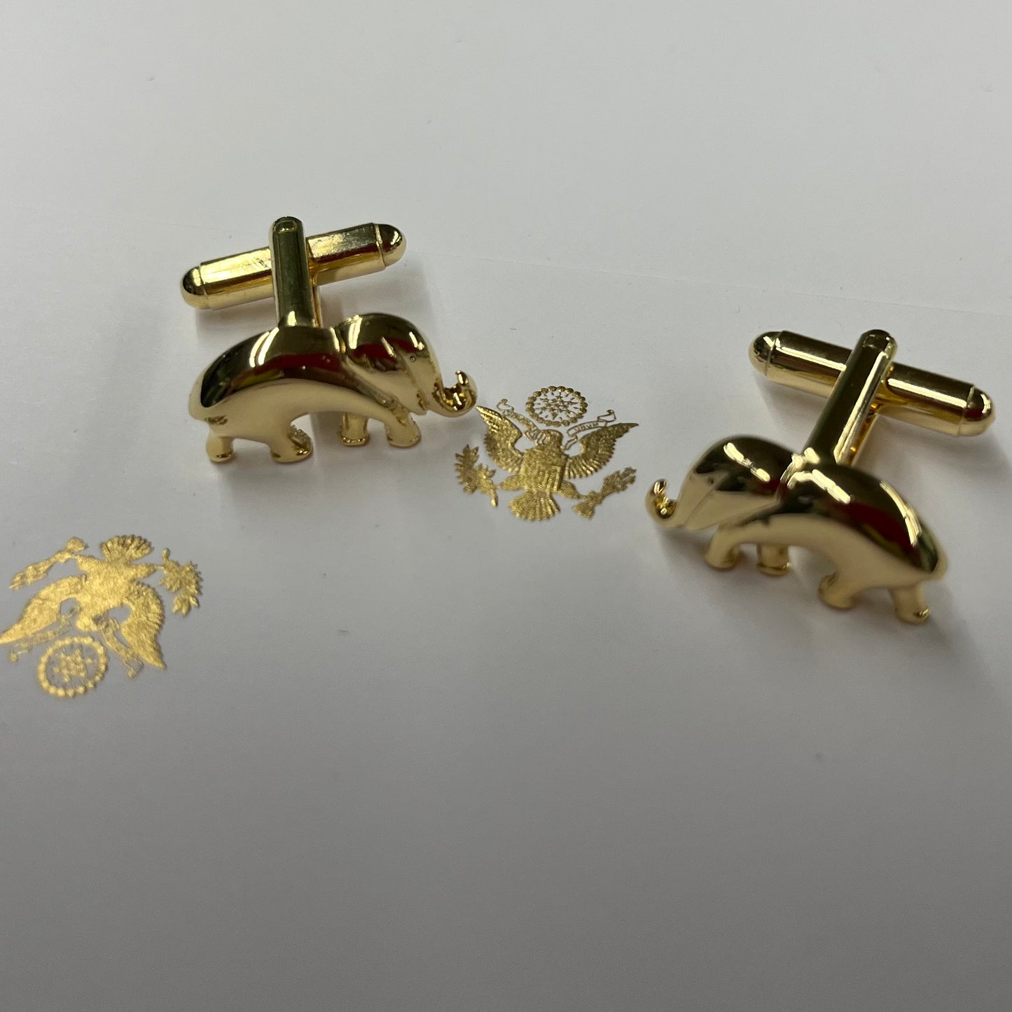 GOP Cuff Links | The First Republican Elephant Cufflinks | Made in USA & UK