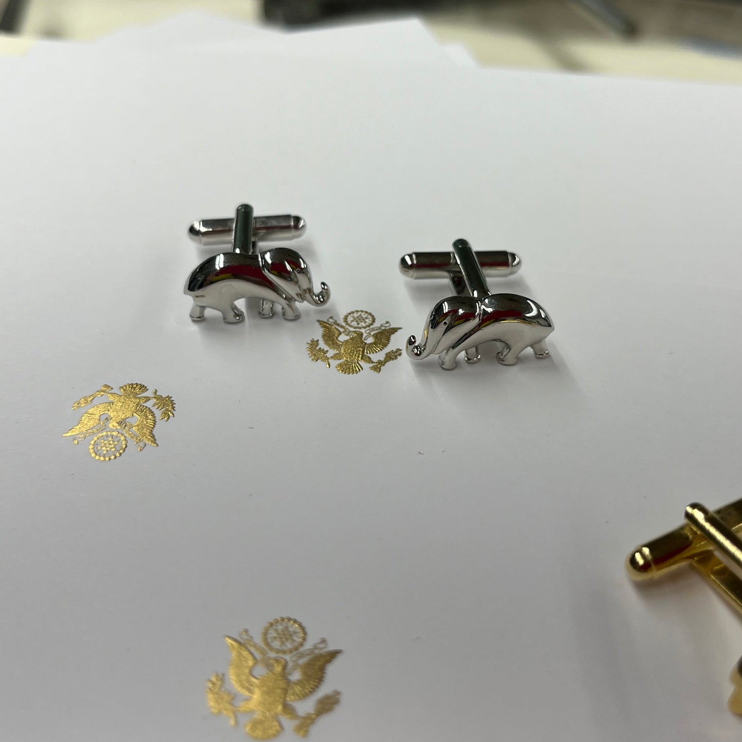 GOP Cuff Links | The First Republican Elephant Cufflinks | Made in USA & UK