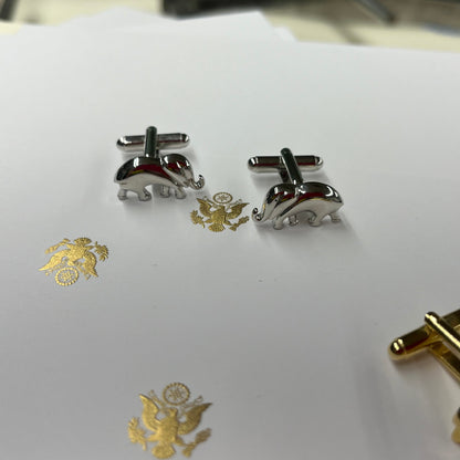 GOP Cuff Links | The First Republican Elephant Cufflinks | Made in USA & UK