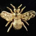 Honey Bee Cufflinks | Gold Bee Cufflinks | Polished Gold Plate Bee Cuff Links