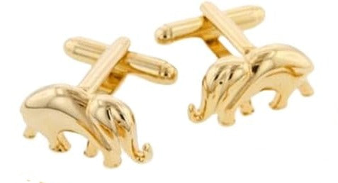 Republican Elephant Cufflinks | GOP Elephant Cufflinks Manufactured in USA | Silver Finish and Gold Finish