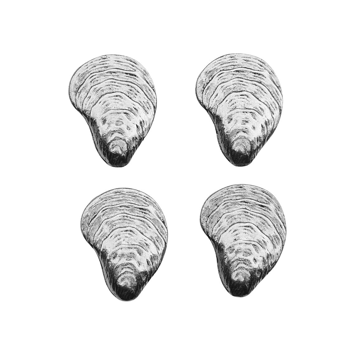 Oysters! Oysters! Oysters! | Cufflinks, Lapel Pin, Tuxedo Studs | Solid Pewter and Gold Plate | Manufactured in USA