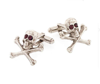 Skull & Crossbones Cufflinks | Jolly Roger Cuff Links | Made in England | Sterling and Burke DC