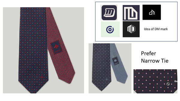 Custom Silk Scarf and Tie | Design Elements | Samples of Appealing Corporate Designs | Finest Quality | Hand Rolled Edges | Deposit Only