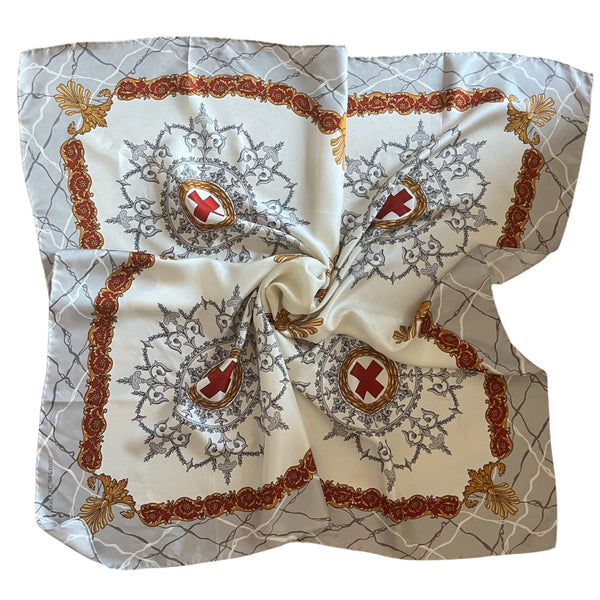 Custom Silk Scarf and Tie | Design Elements | Samples of Appealing Corporate Designs | Finest Quality | Hand Rolled Edges | Deposit Only