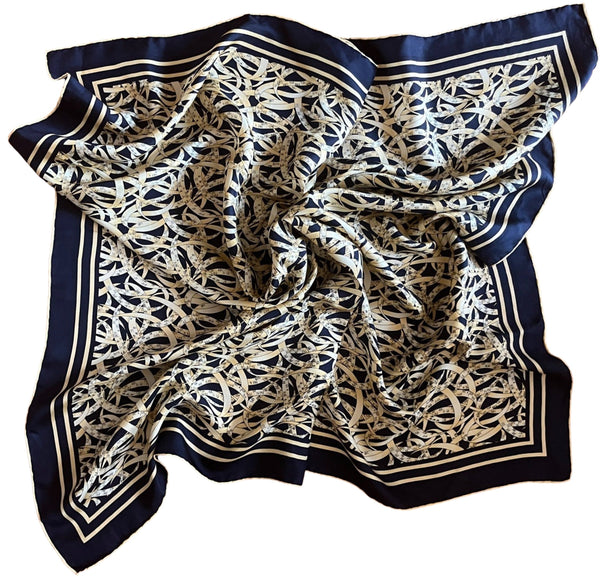Custom Silk Scarf and Tie | Design Elements | Samples of Appealing Corporate Designs | Finest Quality | Hand Rolled Edges | Deposit Only