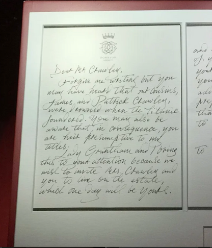 " Special Downton Abby DA logo | Downton Abbey Engraved Stationery