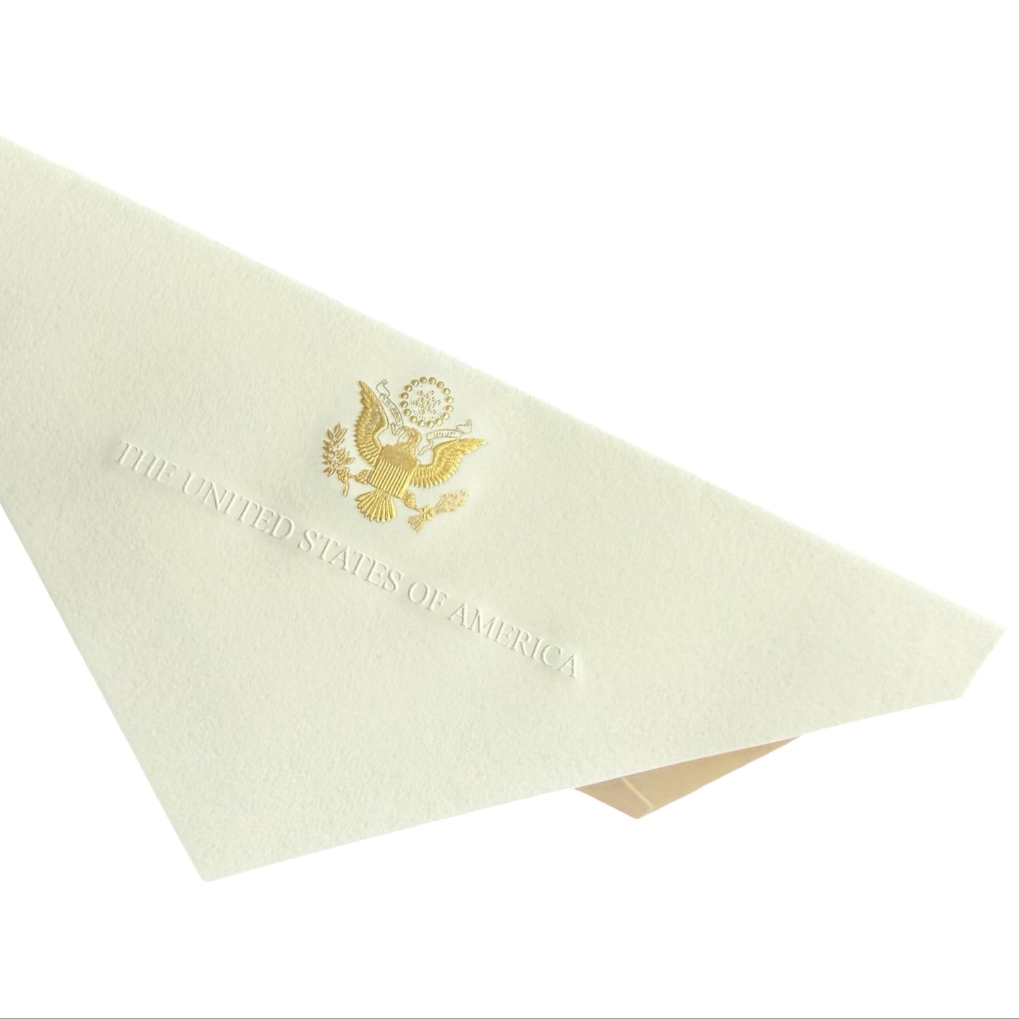 Ambassador Envelopes | A6 6.5 by 4.75 inches | Great Seal Engraved in Gold with Text Embossed