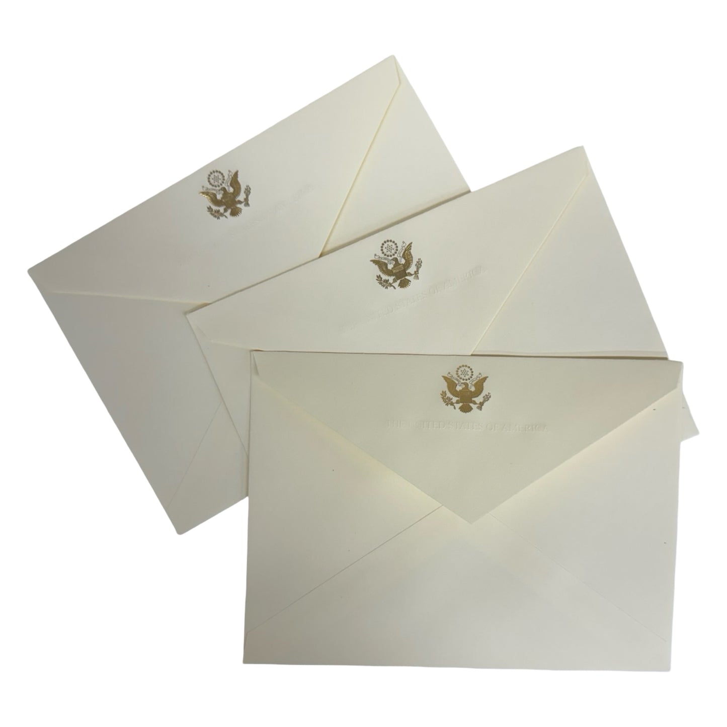 Ambassador Envelopes | A6 6.5 by 4.75 inches | Great Seal Engraved in Gold with Text Embossed