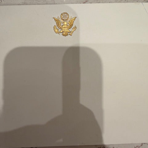 Ambassador Envelopes | A6 6.5 by 4.75 inches | Great Seal Engraved in Gold with Text Embossed