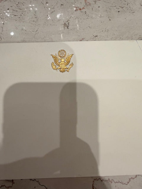 Ambassador Envelopes | A6 6.5 by 4.75 inches | Great Seal Engraved in Gold with Text Embossed