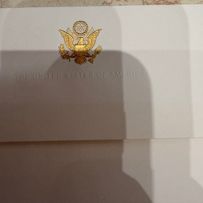 Ambassador Envelopes | A6 6.5 by 4.75 inches | Great Seal Engraved in Gold with Text Embossed