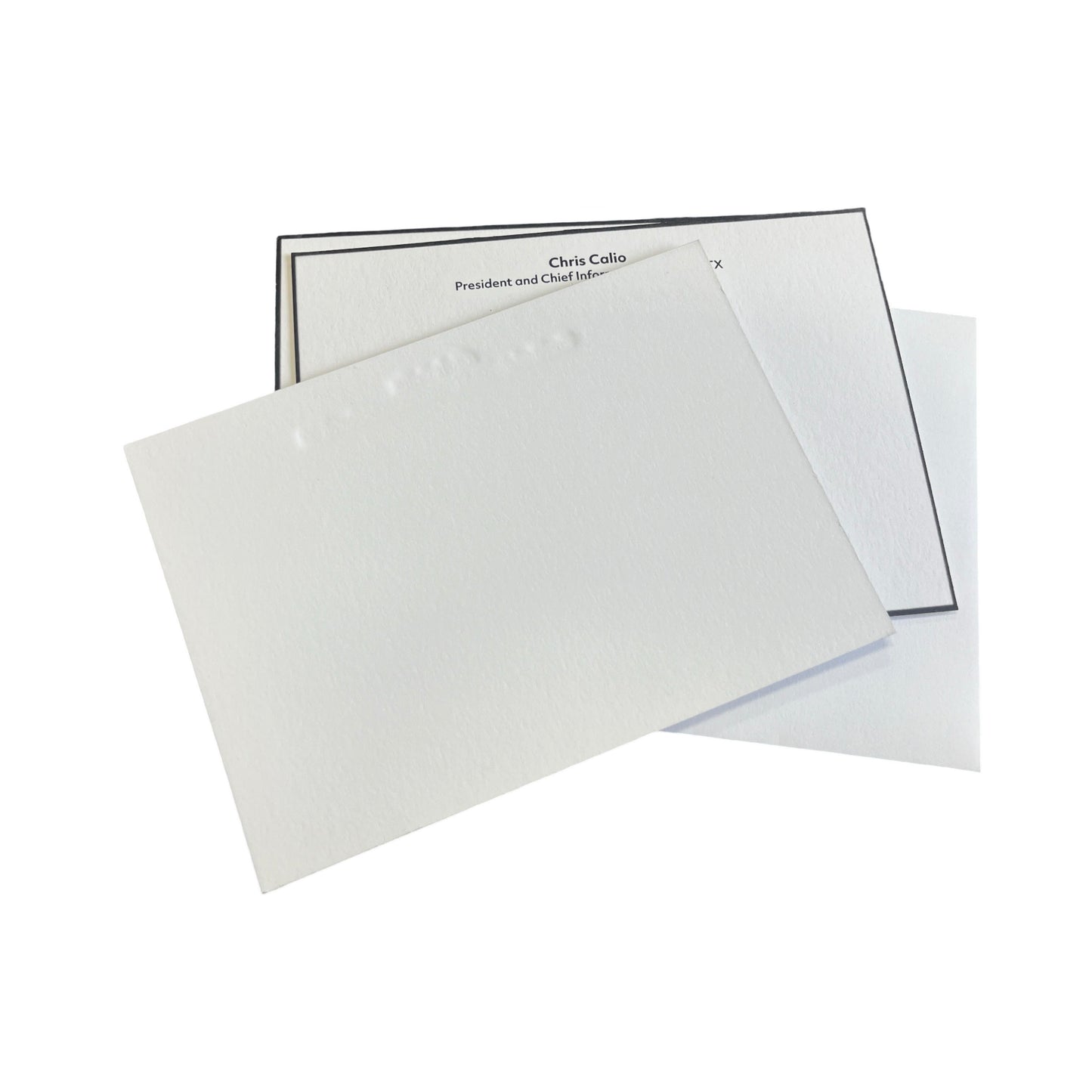 RTX | Bespoke Stationery | Large / Executive Correspondence Card and Envelope Set | Correspondence Card with Logo and Text and Blank Envelope