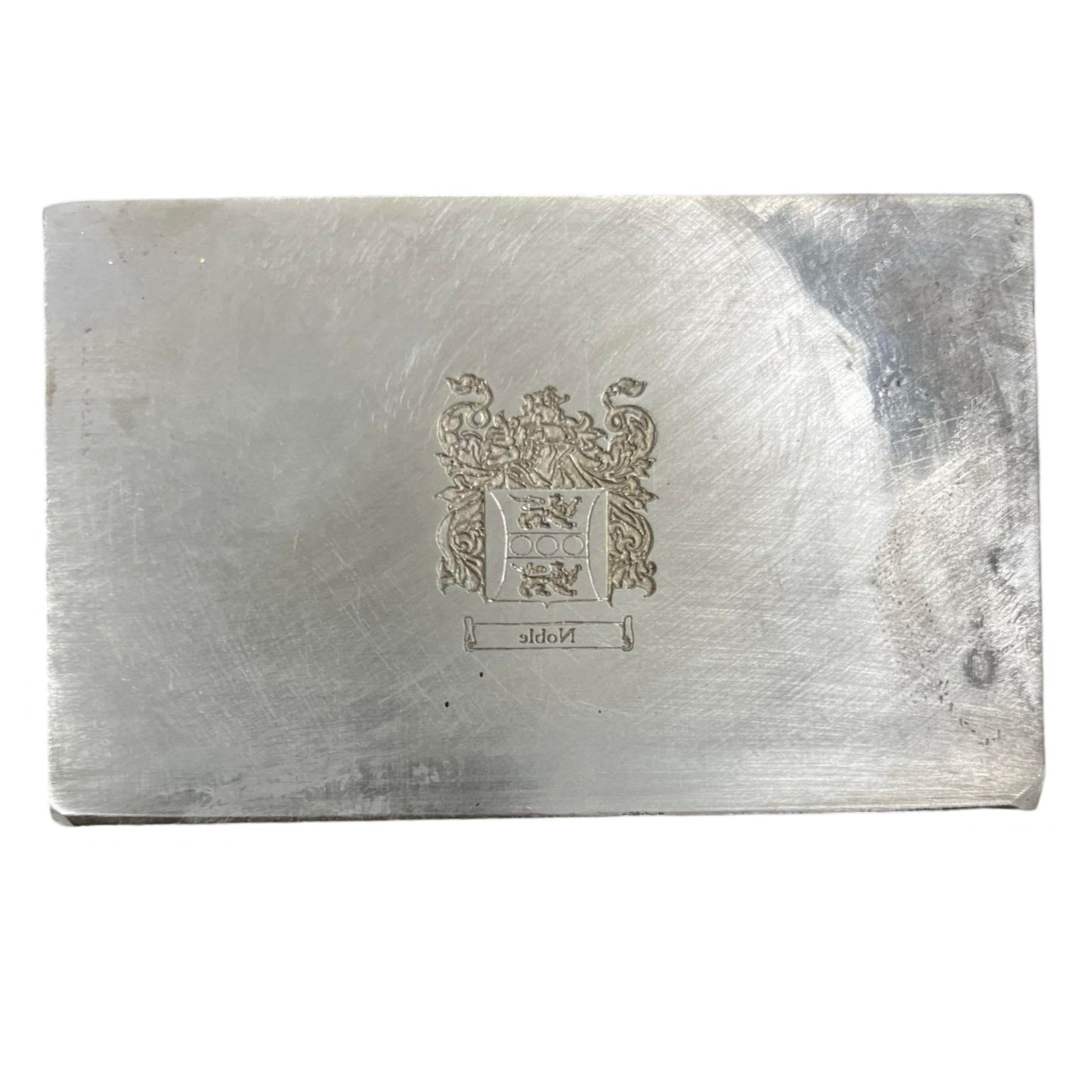 Noble Family Crest | Steel Engraving Plate | Hand Carved for Engraved Stationery