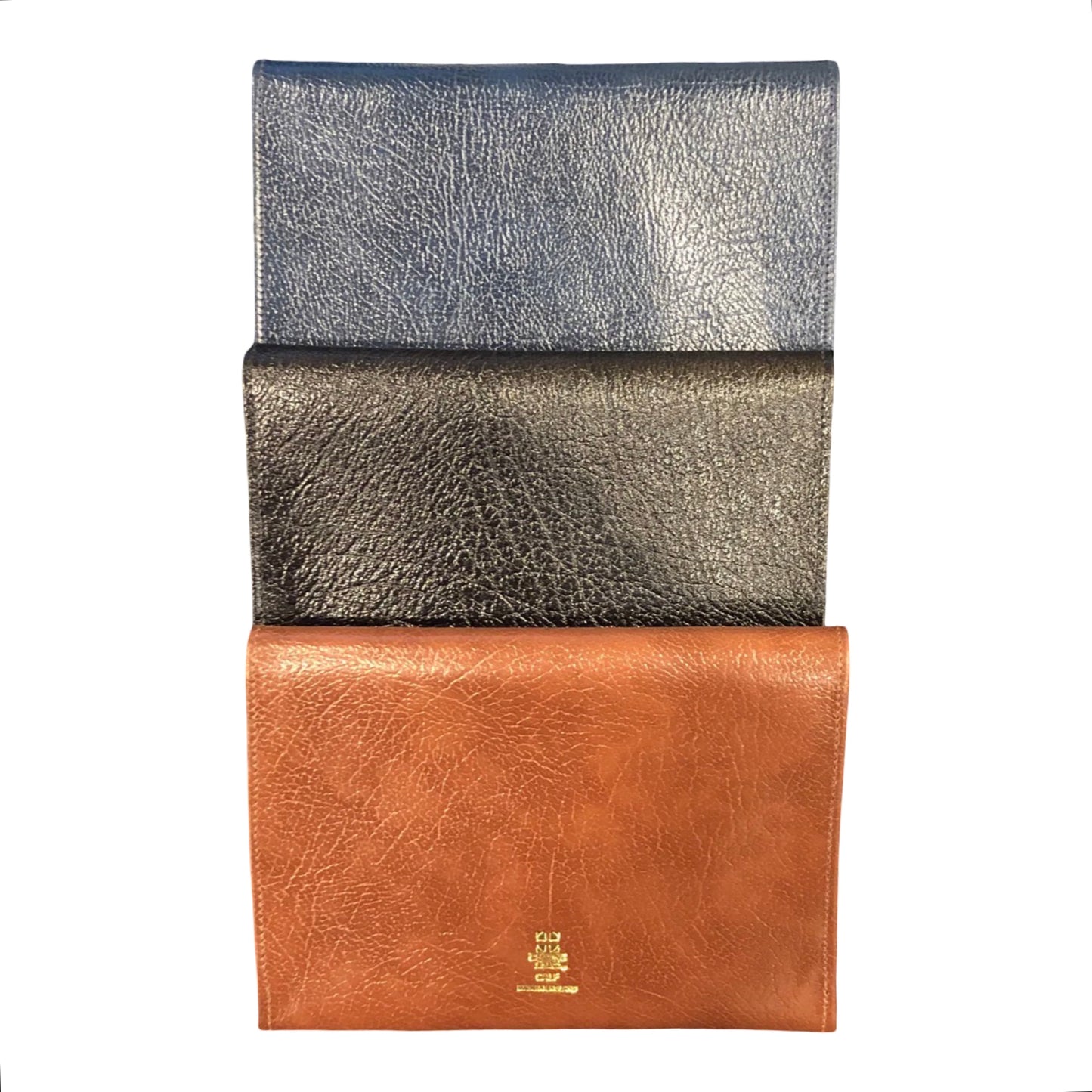 7 Inch Leather Envelope | Small Size Envelope Style Portfolio | Cash Gift Envelope | Embossed Calf Leather | Silk Lining | Made in England | Charing Cross Ltd
