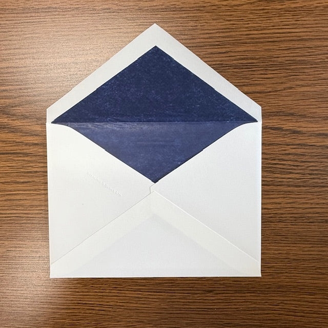 Quotation: Fein | Bespoke Stationery | Half Sheets and Monarch Sheets with Lined Envelopes | Hand Engraved | Darkest Navy