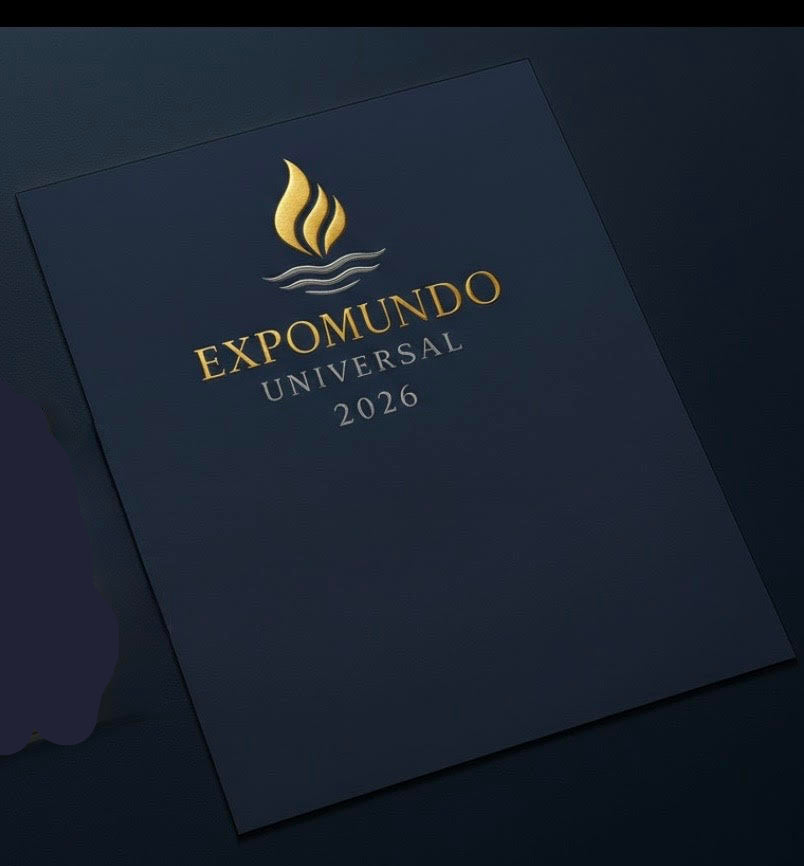 EXPOMUNDO | Bespoke Stationery | Custom Folder | 3D Embossed Foil Stamped Logo and Text