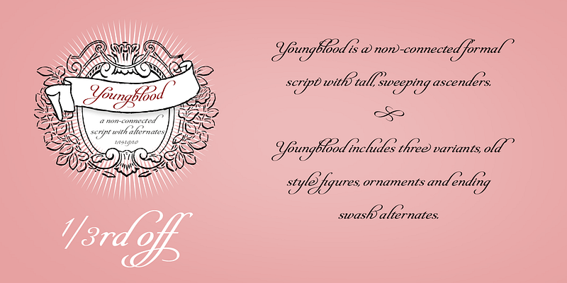 Fonts Styles | Sterling & Burke DC | Engraved Stationery Type Face Offerings | Custom Italic Calligraphic Fonts