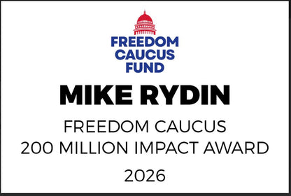 Freedom Caucus Fund | 2026 | Crystal US Capitol Dome Award with Text and Logo on Brass Plate on Walnut Base