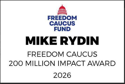 Freedom Caucus Fund | 2026 | Crystal US Capitol Dome Award with Text and Logo on Brass Plate on Walnut Base