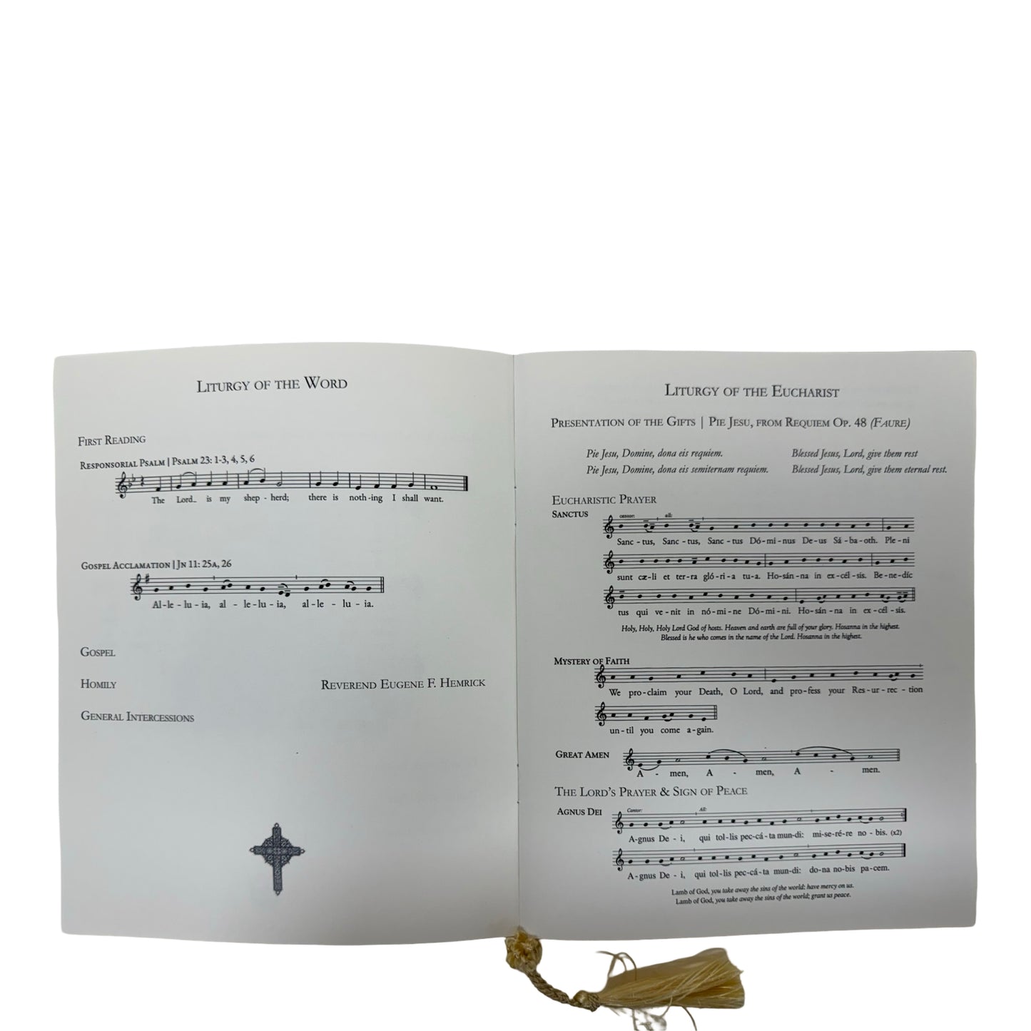 Funeral Service Program | Traditional | St. Joseph's Catholic Church on Capitol Hill in Washington, DC