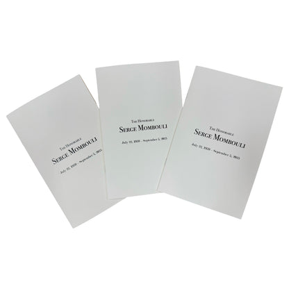 Gawler's Sons | Funeral Service | SERGE MOMBOULI | Finished Program  | 320 Copies