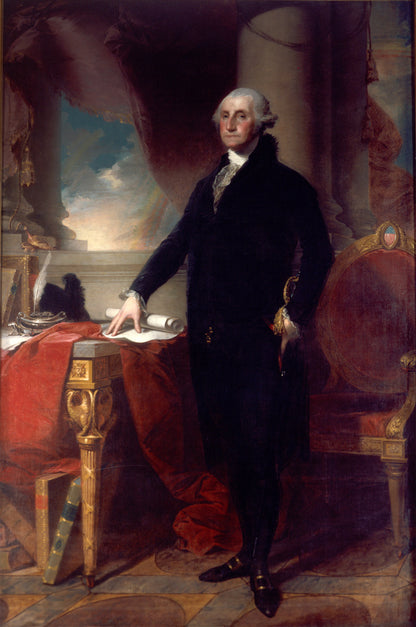 George Washington | Paperweight | Bespoke Art | Rectangular Glass with and without Beaded Edge
